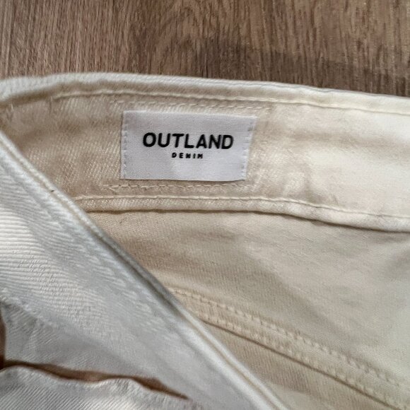 NWT Outland Denim Sienna White Jeans Cropped Wide Leg Size 25 - Picture 7 of 12
